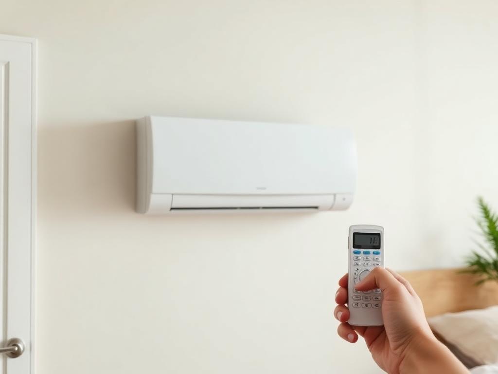 Ar-condicionado higienizado instalado em quarto